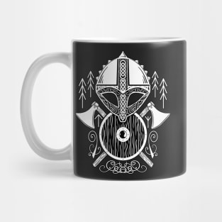 Viking Helm with Axes and shield Mug